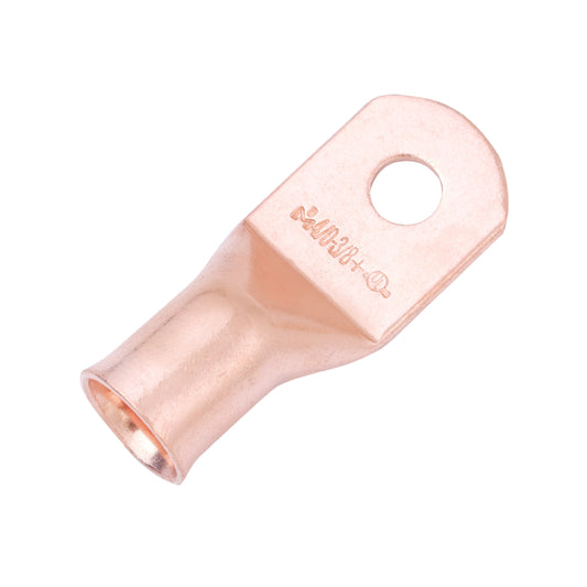 4/0 AWG (0000 Gauge) (XL), 3/8" Stud, Bare Copper Battery Cable Ends, Wire Lugs, Heavy Duty, MD4038UXL